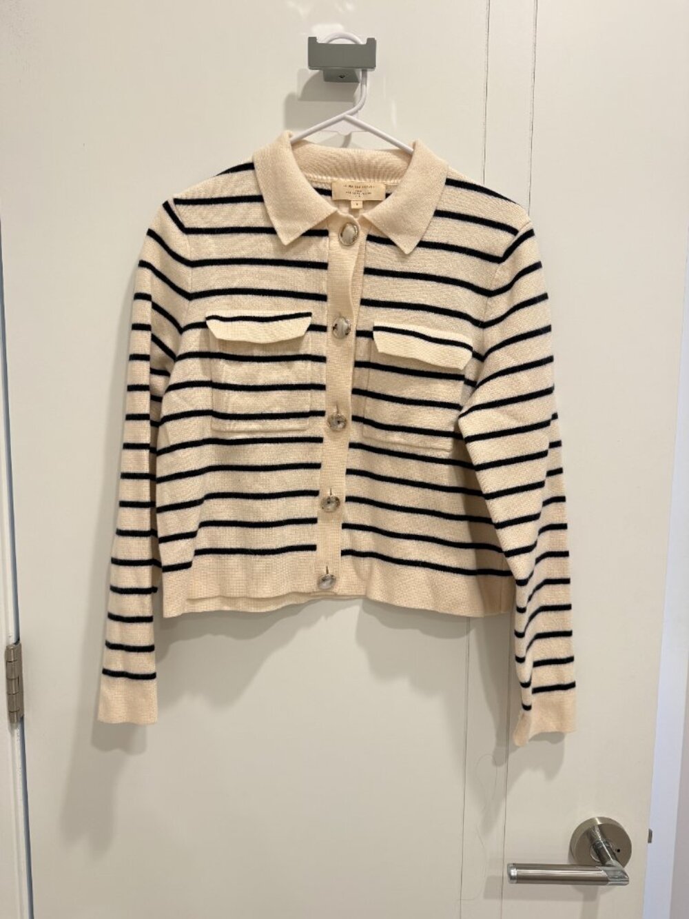 Sezane Striped Cardigan